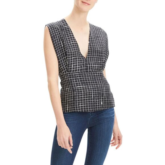 New. Theory black silk top. - Picture 9 of 15